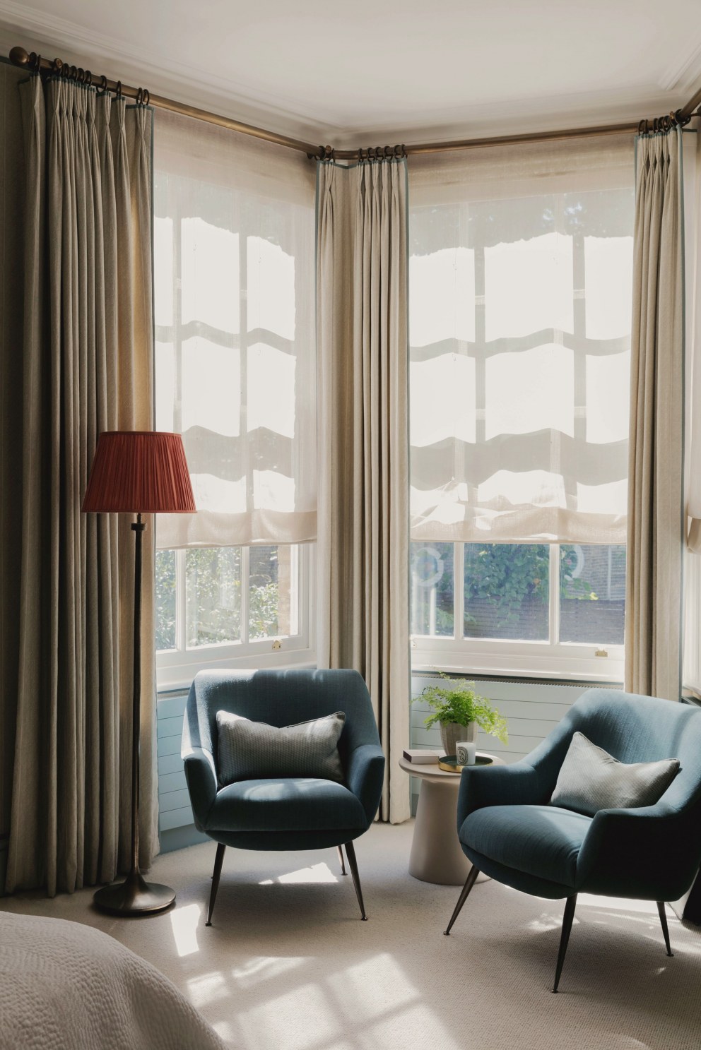 Pembridge Place | Master bedroom chairs  | Interior Designers